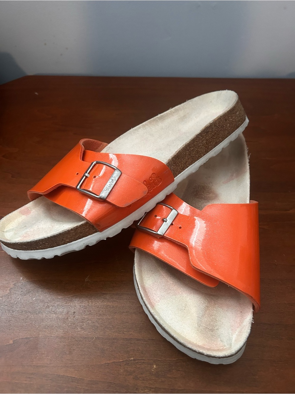 Birkenstock Catalina, tangerine Single-Band Slide Sandals